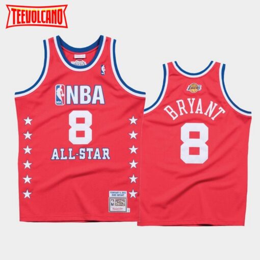 Los Angeles Lakers 8 Kobe Bryant Red 2003 All Star Throwback Jersey