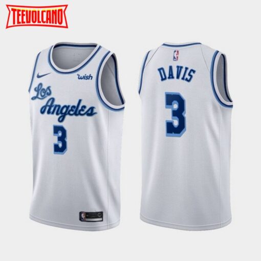 Los Angeles Lakers Anthony Davis 2020 White Classic Jersey