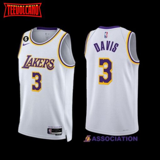 Los Angeles Lakers Anthony Davis 2022-23 White Association Edition Jersey