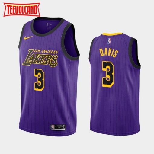 Los Angeles Lakers Anthony Davis Purple City Edition Jersey