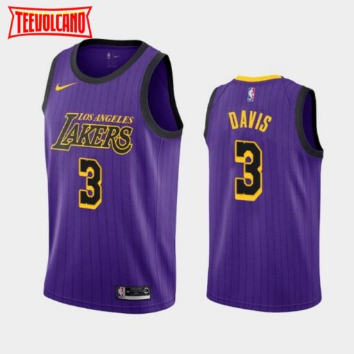 Los Angeles Lakers Anthony Davis Purple City Edition Jersey