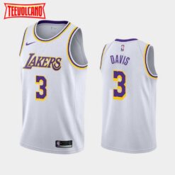 Los Angeles Lakers Anthony Davis White Association Jersey