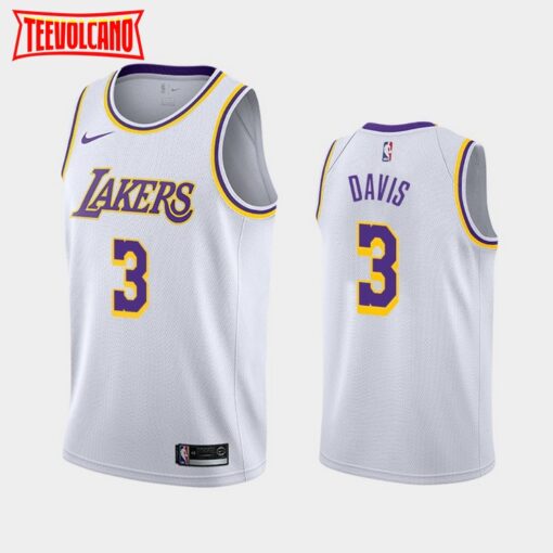 Los Angeles Lakers Anthony Davis White Association Jersey