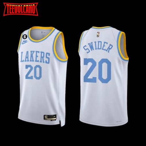 Los Angeles Lakers Cole Swider 2022-23 Classic Edition Jersey White