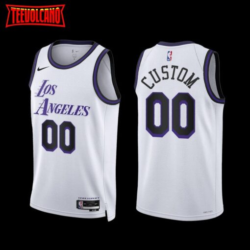 Los Angeles Lakers Custom 2022-23 City Edition Jersey White