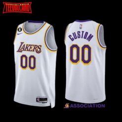 Los Angeles Lakers Custom 2022-23 White Association Edition Jersey