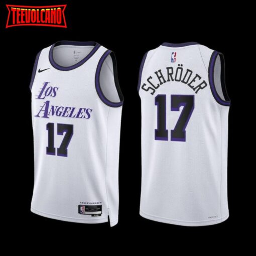 Los Angeles Lakers Dennis Schroder 2022-23 City Edition Jersey White