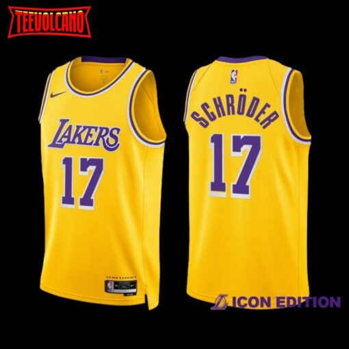 Los Angeles Lakers Dennis Schroder 2022-23 Icon Edition Jersey Gold