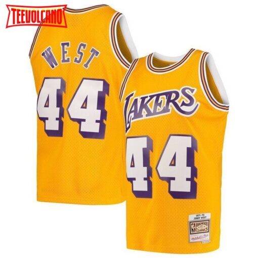 Los Angeles Lakers Jerry West Gold 1971-72 Throwback Jersey