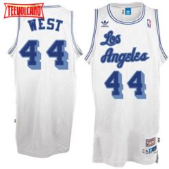 Los Angeles Lakers Jerry West White Throwback Jersey