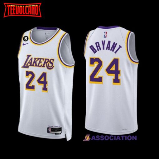 Los Angeles Lakers Kobe Bryant 2022-23 White Association Edition Jersey