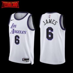 Los Angeles Lakers LeBron James 2022-23 City Edition Jersey White