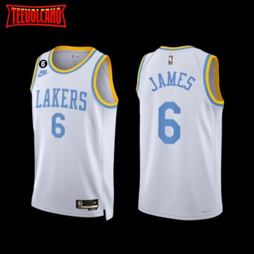 Los Angeles Lakers LeBron James 2022-23 White Classic Edition Jersey