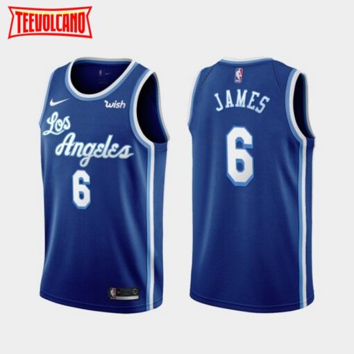 Los Angeles Lakers LeBron James Classics Blue Jersey