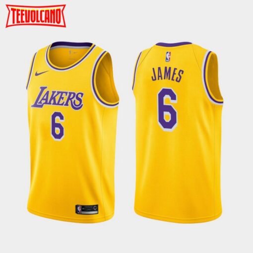 Los Angeles Lakers LeBron James Gold Icon Jersey