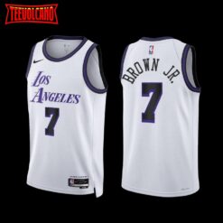 Los Angeles Lakers Troy Brown Jr. 2022-23 City Edition Jersey White