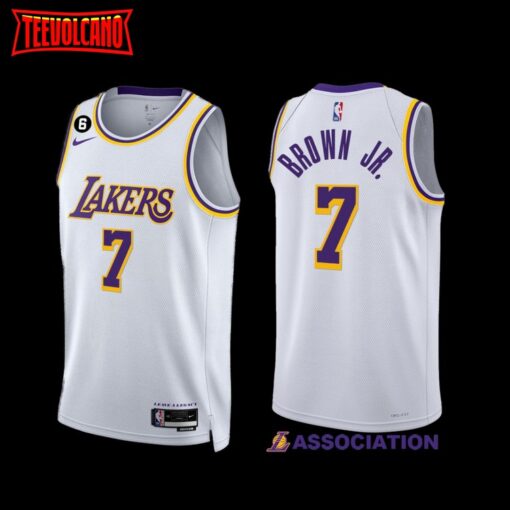 Los Angeles Lakers Troy Brown Jr. 2022-23 White Association Edition Jersey