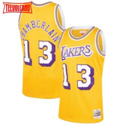 Los Angeles Lakers Wilt Chamberlain Gold 1971-72 Throwback Jersey