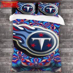 Machine Washable Tennessee Titans Logo Bedding Set 3PCS Duvet Cover