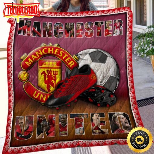 Manchester United F.C 3D Football Christmas Blanket