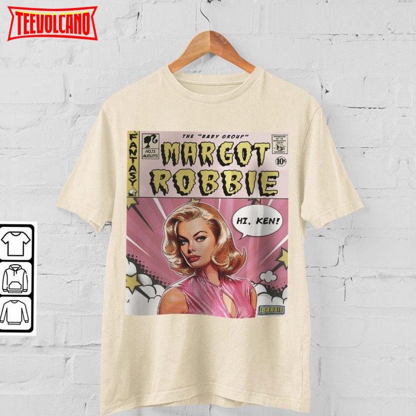 Margot Robbie Merch Book Art, Ms Baby 2023 Retro T Shirt