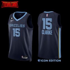 Memphis Grizzlies Brandon Clarke 2022-23 Navy Icon Edition Jersey