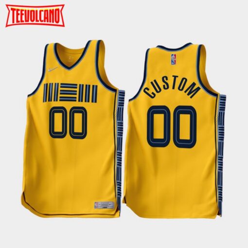 Memphis Grizzlies Custom 2022-23 Earned Edition Jersey Gold