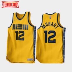 Memphis Grizzlies Ja Morant 2022-23 Earned Edition Jersey Gold