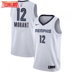 Memphis Grizzlies Ja Morant White Association Jersey