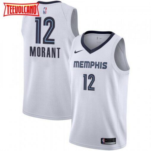 Memphis Grizzlies Ja Morant White Association Jersey