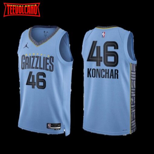 Memphis Grizzlies John Konchar 2022-23 Blue Statement Edition Jersey