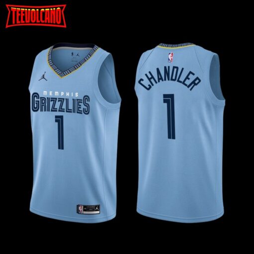 Memphis Grizzlies Kennedy Chandler 2022-23 City Edition Blue Jersey