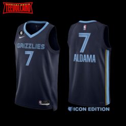 Memphis Grizzlies Santi Aldama 2022-23 Navy Icon Edition Jersey