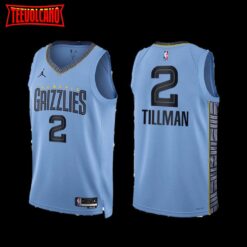 Memphis Grizzlies Xavier Tillman 2022-23 Blue Statement Edition Jersey