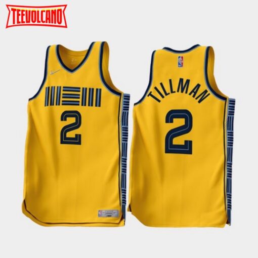 Memphis Grizzlies Xavier Tillman 2022-23 Earned Edition Jersey Gold