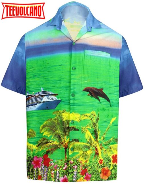 Men’s Aloha Hawaiian Shirt Short Sleeve Button Down Casual Beach Party