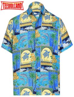 Men’s Relaxed Fit Aloha Hawaiian Short Sleeves Button Down Tropcial Floral Shirt Trending