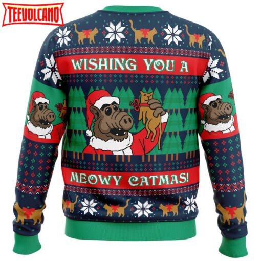 Meowy Catmas Alf Ugly Christmas Sweater