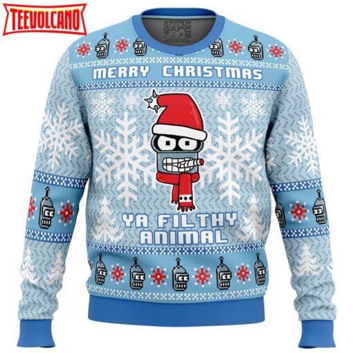 Merry Christmas Ya Filthy Animal Futurama Ugly Christmas Sweater