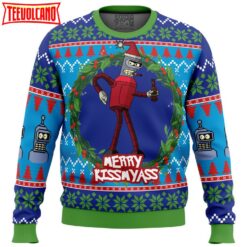 Merry Kissmyass Futurama Ugly Christmas Sweater