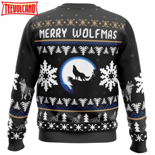 Merry Wolfmas Wolf Ugly Christmas Sweater