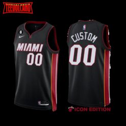 Miami Heat Custom 2022-23 Black Icon Edition Jersey