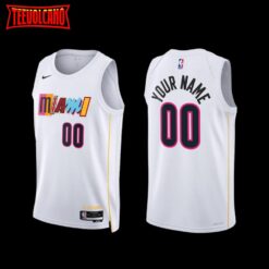 Miami Heat Custom 2022-23 City Edition Jersey White