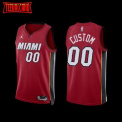 Miami Heat Custom 2022-23 Red Statement Edition Jersey