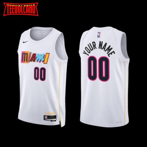 Miami Heat Custom 2022-23 White City Edition Jersey