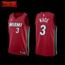 Miami Heat Dwyane Wade 2022-23 Red Statement Edition Jersey