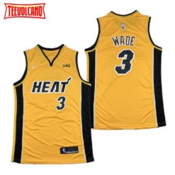 Miami Heat Dwyane Wade Yellow 2021 Earned Edition Jersey