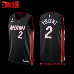 Miami Heat Gabe Vincent 2022-23 Black Icon Edition Jersey