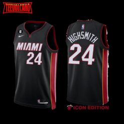 Miami Heat Haywood Highsmith 2022-23 Black Icon Edition Jersey