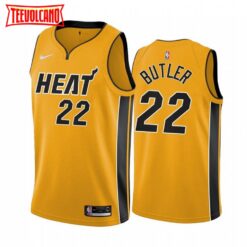 Miami Heat Jimmy Butler 2021 Earned Yellow Jersey
